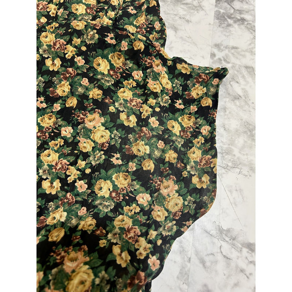 Danielle Karen Sheer Maxi 90 VTG Dress S/M Buttons Ditsy Floral Grunge Cottage - Picture 11 of 11